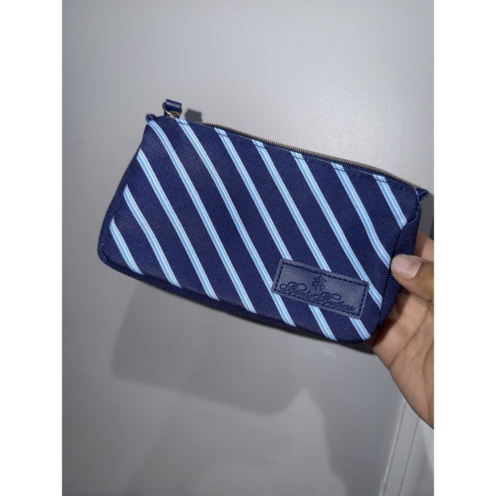 Brooks Brothers United Mens‎ Accessory Toiletry Bag Travel Blue Stripes Z